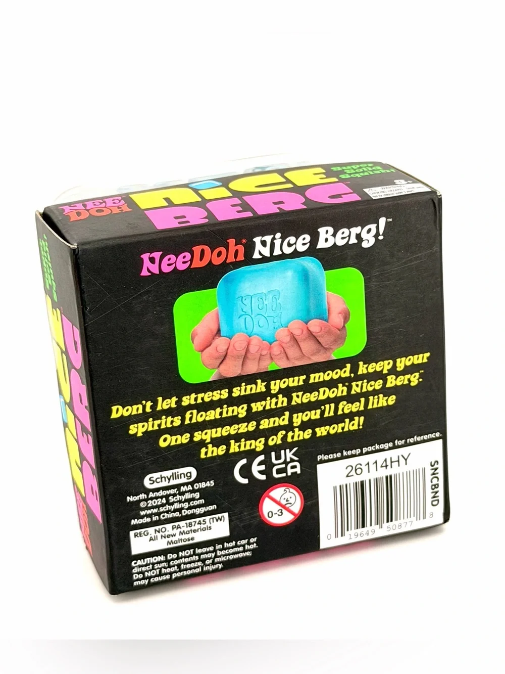 NeeDoh Nice Berg Blue Giant Nice Cube Sensory Squishy NEW